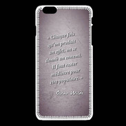 Coque iPhone 6Plus / 6Splus Chaque fois Violet Citation Oscar Wilde