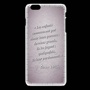 Coque iPhone 6Plus / 6Splus Enfants parents Rose Citation Oscar Wilde