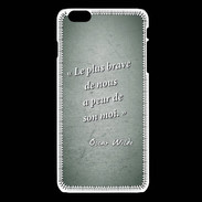 Coque iPhone 6Plus / 6Splus Brave Vert Citation Oscar Wilde