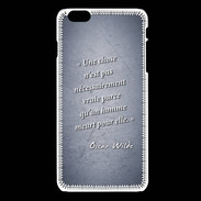 Coque iPhone 6Plus / 6Splus Chose vraie Bleu Citation Oscar Wilde