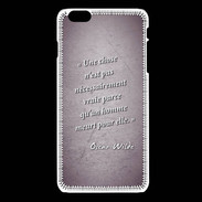 Coque iPhone 6Plus / 6Splus Chose vraie Violet Citation Oscar Wilde