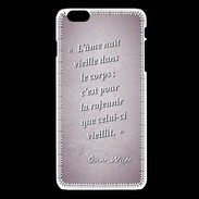 Coque iPhone 6Plus / 6Splus Ame nait Rose Citation Oscar Wilde