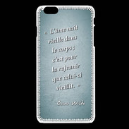 Coque iPhone 6Plus / 6Splus Ame nait Turquoise Citation Oscar Wilde