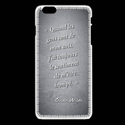 Coque iPhone 6Plus / 6Splus Avis gens Noir Citation Oscar Wilde