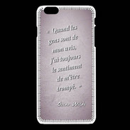 Coque iPhone 6Plus / 6Splus Avis gens Rose Citation Oscar Wilde