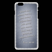 Coque iPhone 6Plus / 6Splus Bons heureux Bleu Citation Oscar Wilde