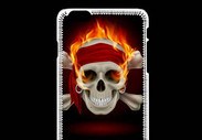 Coque iPhone 6Plus / 6Splus Tête de mort en flamme 5