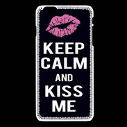 Coque iPhone 6Plus / 6Splus Keep Calm Kiss me Noir