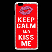 Coque iPhone 6Plus / 6Splus Keep Calm Kiss me Rouge