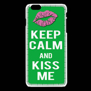 Coque iPhone 6Plus / 6Splus Keep Calm Kiss me Vert
