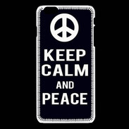 Coque iPhone 6Plus / 6Splus Keep Calm Peace Noir