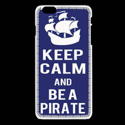 Coque iPhone 6Plus / 6Splus Keep Calm Be a Pirate Bleu