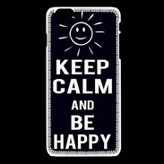 Coque iPhone 6Plus / 6Splus Keep Calm Be Happy Noir