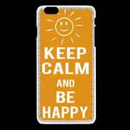 Coque iPhone 6Plus / 6Splus Keep Calm Be Happy Orange