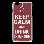 Coque iPhone 6Plus / 6Splus Keep Calm Drink Champagne Brique