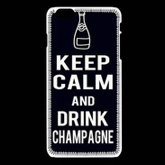 Coque iPhone 6Plus / 6Splus Keep Calm Drink champagne Noir