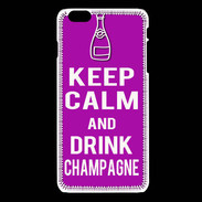 Coque iPhone 6Plus / 6Splus Keep Calm Drink champagne Violet