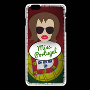 Coque iPhone 6Plus / 6Splus Miss Portugal Chatain