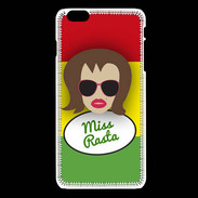Coque iPhone 6Plus / 6Splus Miss Rasta Chatain