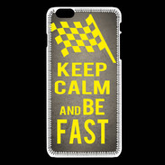 Coque iPhone 6Plus / 6Splus Keep Calm and Be Fast Gris