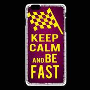 Coque iPhone 6Plus / 6Splus Keep Calm and Be Fast Rose