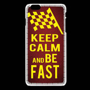 Coque iPhone 6Plus / 6Splus Keep Calm and Be Fast Rouge