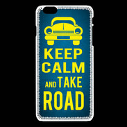 Coque iPhone 6Plus / 6Splus Keep Calm and Take o road 2 Bleu