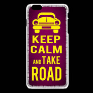 Coque iPhone 6Plus / 6Splus Keep Calm and Take o road 2 Rose