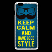 Coque iPhone 6Plus / 6Splus Keep Calm and Have a good Style Bleu