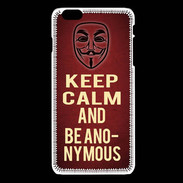 Coque iPhone 6Plus / 6Splus Keep Calm and Be Anonymous Rouge