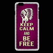Coque iPhone 6Plus / 6Splus Keep Calm and Be Free Rose