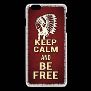 Coque iPhone 6Plus / 6Splus Keep Calm and Be Free Rouge