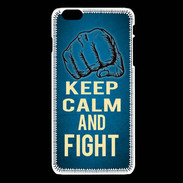 Coque iPhone 6Plus / 6Splus Keep Calm and Fight Bleu