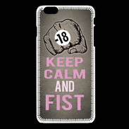 Coque iPhone 6Plus / 6Splus Keep Calm and Fist Gris
