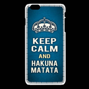 Coque iPhone 6Plus / 6Splus Keep Calm and Hakuna Matata Bleu