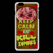 Coque iPhone 6Plus / 6Splus Keep Calm and Kill Zombies Orange