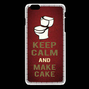 Coque iPhone 6Plus / 6Splus Keep Calm and Make cake Rouge