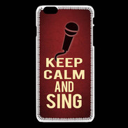 Coque iPhone 6Plus / 6Splus Keep Calm and Sing Rouge
