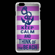 Coque iPhone 6Plus / 6Splus Keep Calm and Think Beach Rose