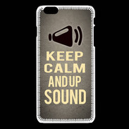 Coque iPhone 6Plus / 6Splus Keep Calm and Up Sound Gris