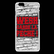 Coque iPhone 6Plus / 6Splus Wesh garde la pèche Rouge