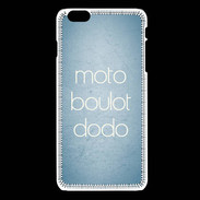 Coque iPhone 6Plus / 6Splus Moto Boulot Dodo Bleu ZG