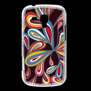 Coque Samsung Galaxy Trend Flower power sur fond noir