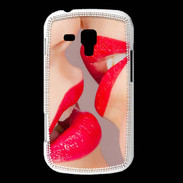 Coque Samsung Galaxy Trend Bouche sexy Lesbienne et rouge à lèvres gloss