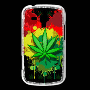 Coque Samsung Galaxy Trend Feuille de cannabis et cœur Rasta