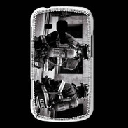 Coque Samsung Galaxy Trend Pompiers en noir et blanc