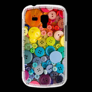 Coque Samsung Galaxy Trend Arc en ciel de boutons de couture
