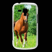 Coque Samsung Galaxy Trend Cheval arabe robe marron et blanche