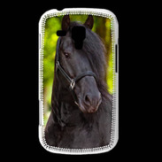 Coque Samsung Galaxy Trend Portrait de cheval noir 10