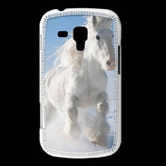 Coque Samsung Galaxy Trend Cheval blanc dans la neige 2